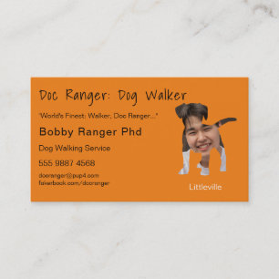 Dog Trainer Walker Foto Werbung Großartig Visitenkarte