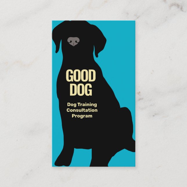 Dog Training Black Lab Business Card Visitenkarte (Vorderseite)