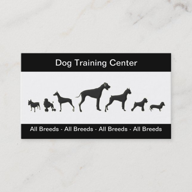 Dog Training Business Cards Visitenkarte (Vorderseite)
