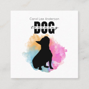 Dog Training Quadratische Visitenkarte