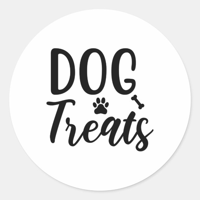Dog Treats Runder Aufkleber (Vorderseite)