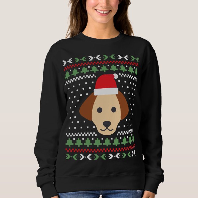 Dog Ugly Christmas Sweater Sweatshirt (Vorderseite)