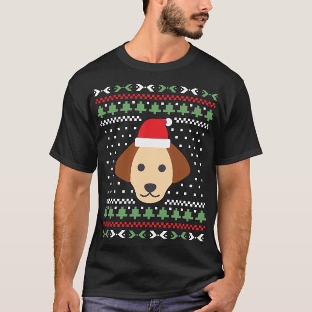 Dog Ugly Christmas Sweater T-Shirt (Vorderseite)