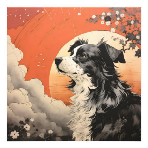 Dog Ukiyo-e Fotodruck
