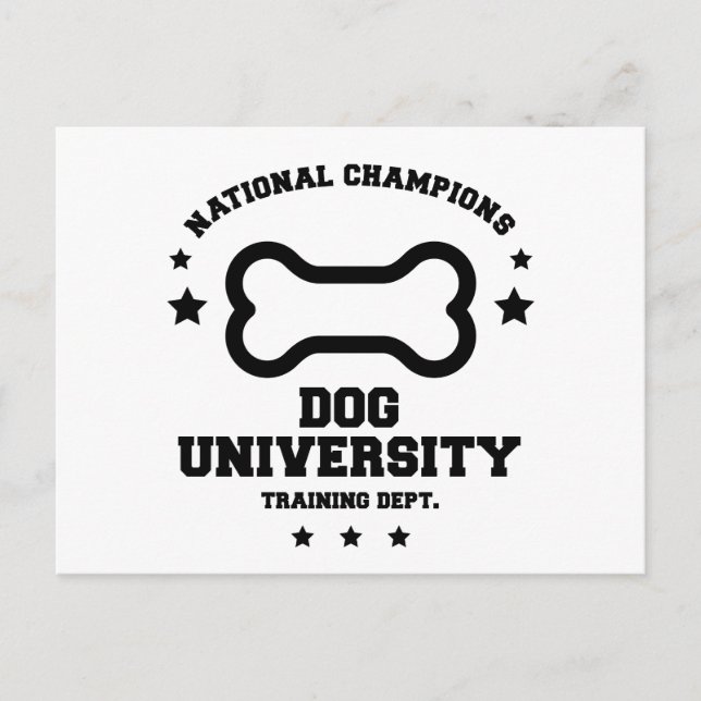 Dog-Universität Postkarte (Vorderseite)