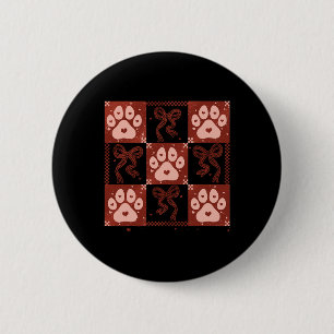 Dog Valentine Coquette Bow Dog Paw Herz Valentine Button