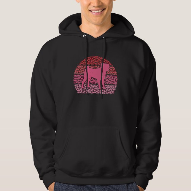Dog Valentine's Day My Dog Is My Valentine Heart P Hoodie (Vorderseite)