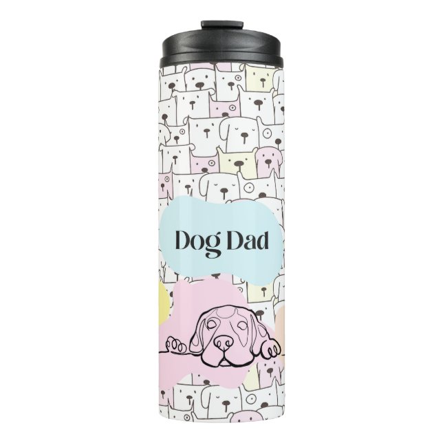 Dog Vater Begleiterin Hund Print Tumbler Thermosbecher (Vorderseite)