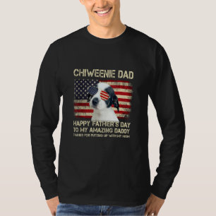 Dog Vater Chiweenie Dog Vater Glücklicher Vater Ta T-Shirt