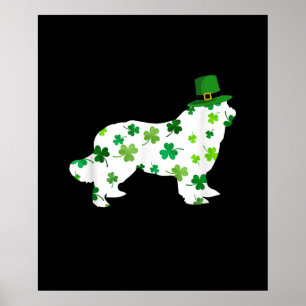 Dog Vater Dog Mama St Patricks Day Neufundland Poster