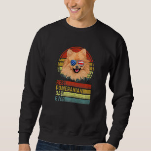 Dog Vintage Best Pomeranian Dad Ever Father Day Pu Sweatshirt