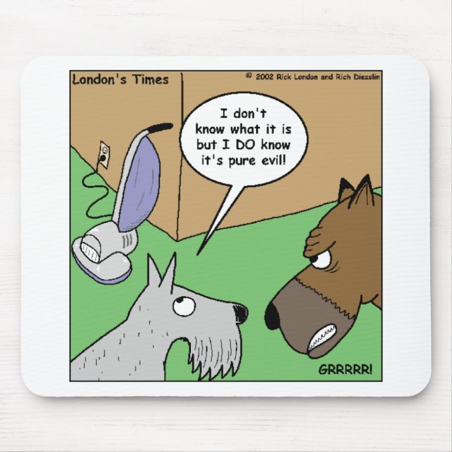 Dog VS. Staubsauger Gewitterte Geschenke und Samml Mousepad (Vorne)