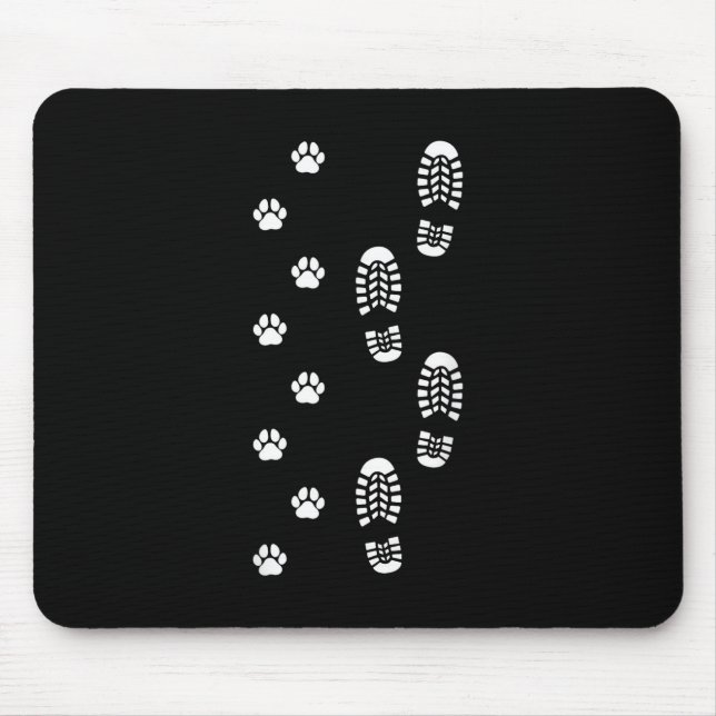 Dog Walk Foot Print Dog Walker Dog Walking Mousepad (Vorne)