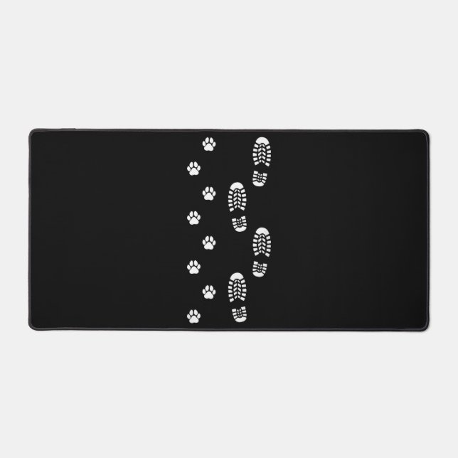 Dog Walk Foot Print Dog Walker Dog Walking Schreibtischunterlage (Vorderseite)