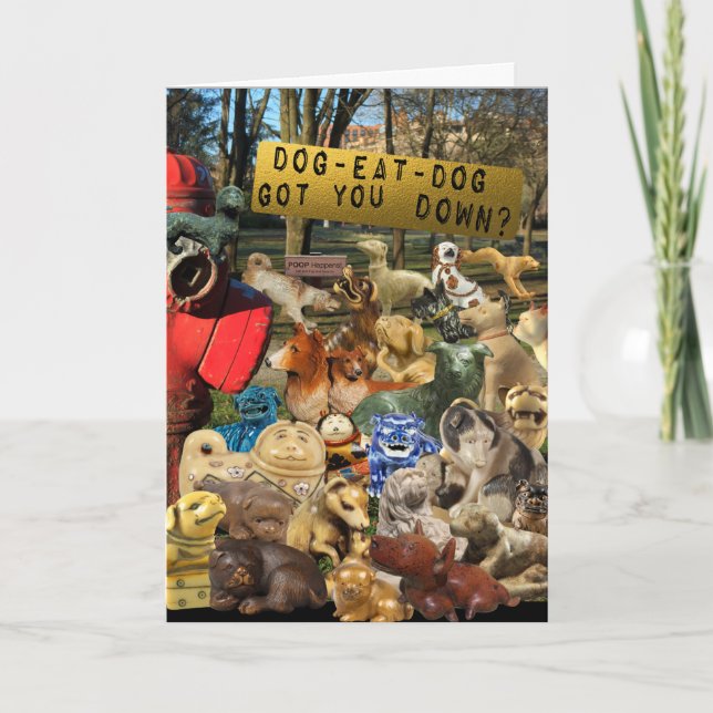 Dog Walk Freundschaft Karte (Vorderseite)