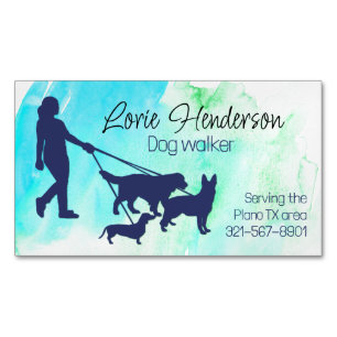 Dog Walker Business Card Magnet