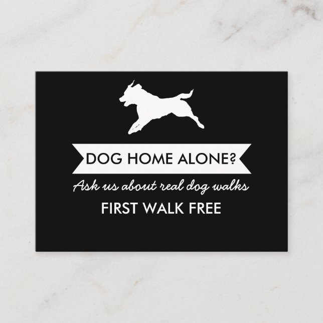 Dog Walker Business Card - Personalizable Visitenkarte (Vorderseite)