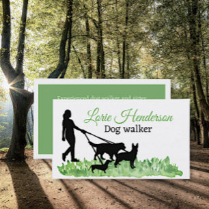 Dog Walker Business Card Visitenkarte