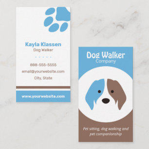 Dog Walker Business Card Visitenkarte
