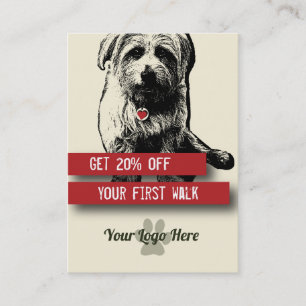 Dog Walker Business Cards - Personalisieren Sie de Visitenkarte