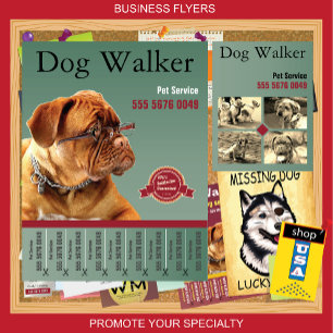 Dog Walker Business Flyer Ad