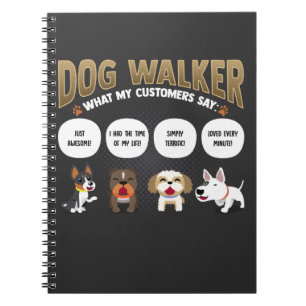 Dog Walker Funny Dog Wandertiere Sitter Geschenk Notizblock