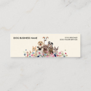 Dog Walker Groomer petcare Mini Visitenkarte