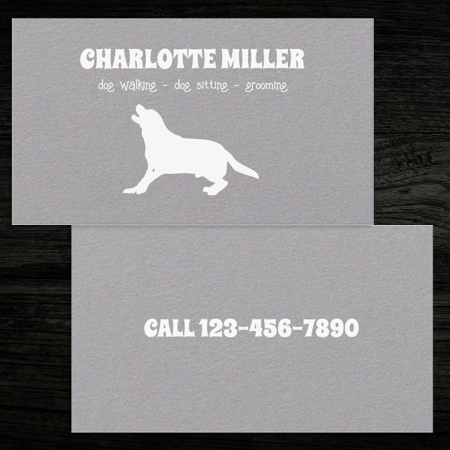 Dog Walker Grooming Hunde Sitter Hundepflege Visitenkarte (Dog Walker Business Cards)