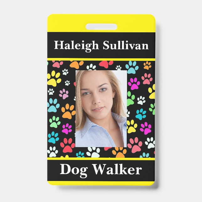 Dog Walker Lanyard Abzeichen Ausweis (Vorderseite)