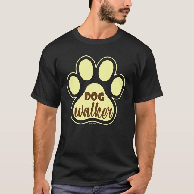 Dog Walker Pawprint T-Shirt (Vorderseite)
