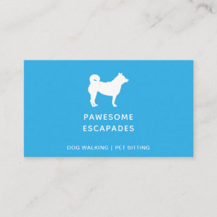 Dog Walker & Pet Sitter Aquamarin Visitenkarte