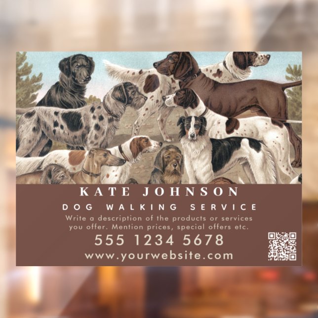 Dog Walker Pet Sitting Animal Care Beruflich Fensteraufkleber (Blatt 2)