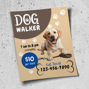 Dog Walker Pet Sitzen glücklicher Labrador Retriev Flyer