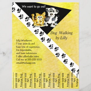 Dog Walker Pet Walking Teezettel Custom Flyer