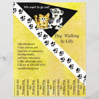 Dog Walker Pet Walking Teezettel Custom Flyer