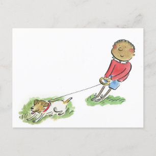 Dog Walker Postkarte