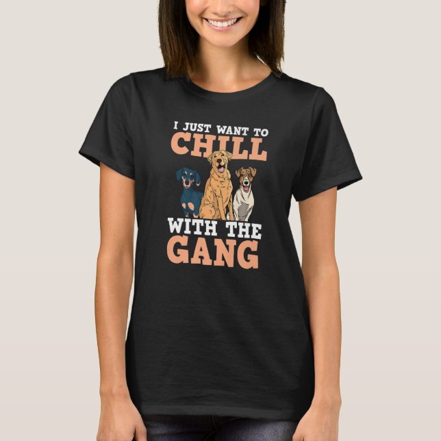 Dog Walker Sitter Trainer Chill mit G T-Shirt (Vorderseite)