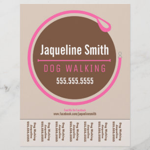 Dog Walker Walking Leash Loop Pink Träne Blatt