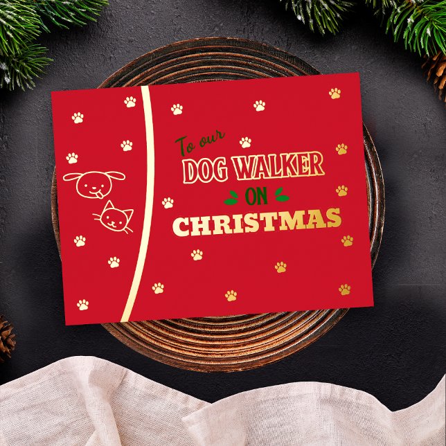 Dog Walker Weihnachtskatzenjammer Gold Feiertag We (Von Creator hochgeladen)