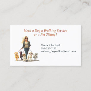 Dog Walking Pet Sitting Boarding Visitenkarte