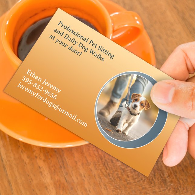 Dog Walking Pet Sitting Boarding Visitenkarte (Von Creator hochgeladen)