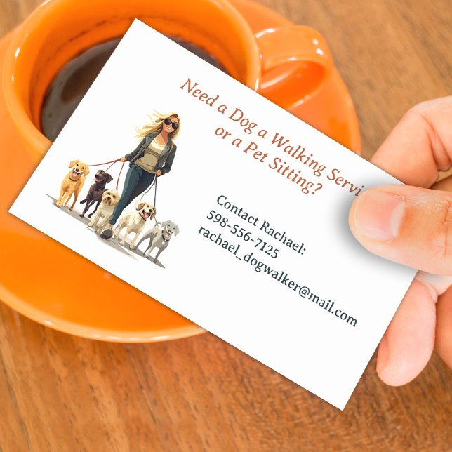 Dog Walking Pet Sitting Boarding Visitenkarte (Von Creator hochgeladen)