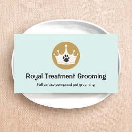 Dog Walking und Grooming Service Dog Paw Print Visitenkarte