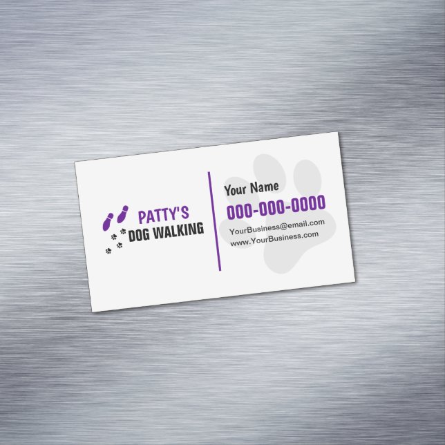 Dog Walking Visitenkarten-Magnet Magnetische Visitenkarte (Beispiel)
