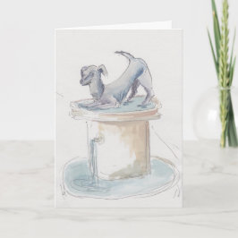 "Dog Watercolor Sketch/London" Grußkarte Feiertagskarte