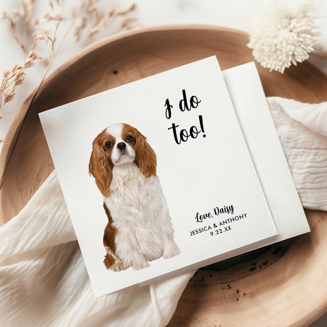 Dog Wedding Cocktail Napkins Serviette (Von Creator hochgeladen)