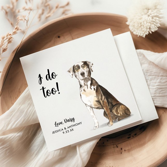 Dog Wedding Cocktail Napkins Serviette (Von Creator hochgeladen)