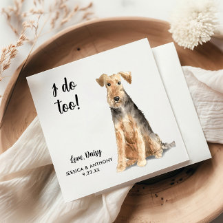 Dog Wedding Cocktail Napkins Serviette