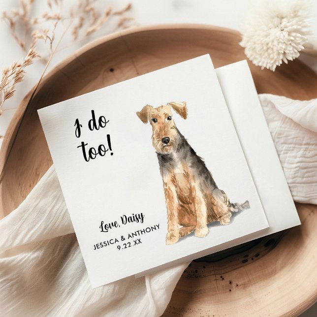 Dog Wedding Cocktail Napkins Serviette (Von Creator hochgeladen)