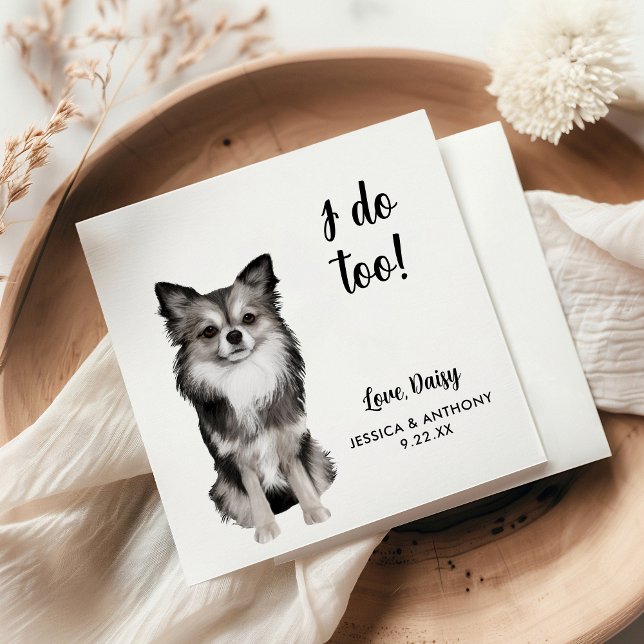 Dog Wedding Cocktail Napkins Serviette (Von Creator hochgeladen)